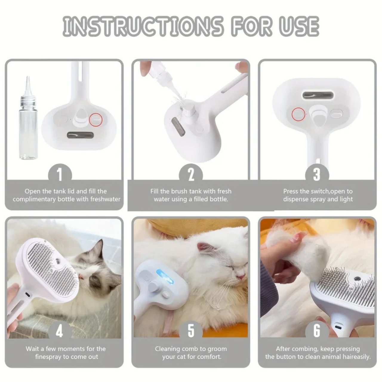 AllinOneBrush, spazzola a vapore per animali domestici - Image 10