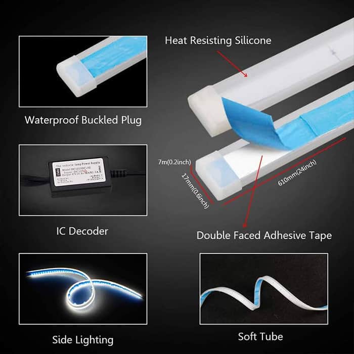 AngelLux, nastro luminoso autoadesivo con luci LED (2 pz.) - Image 8