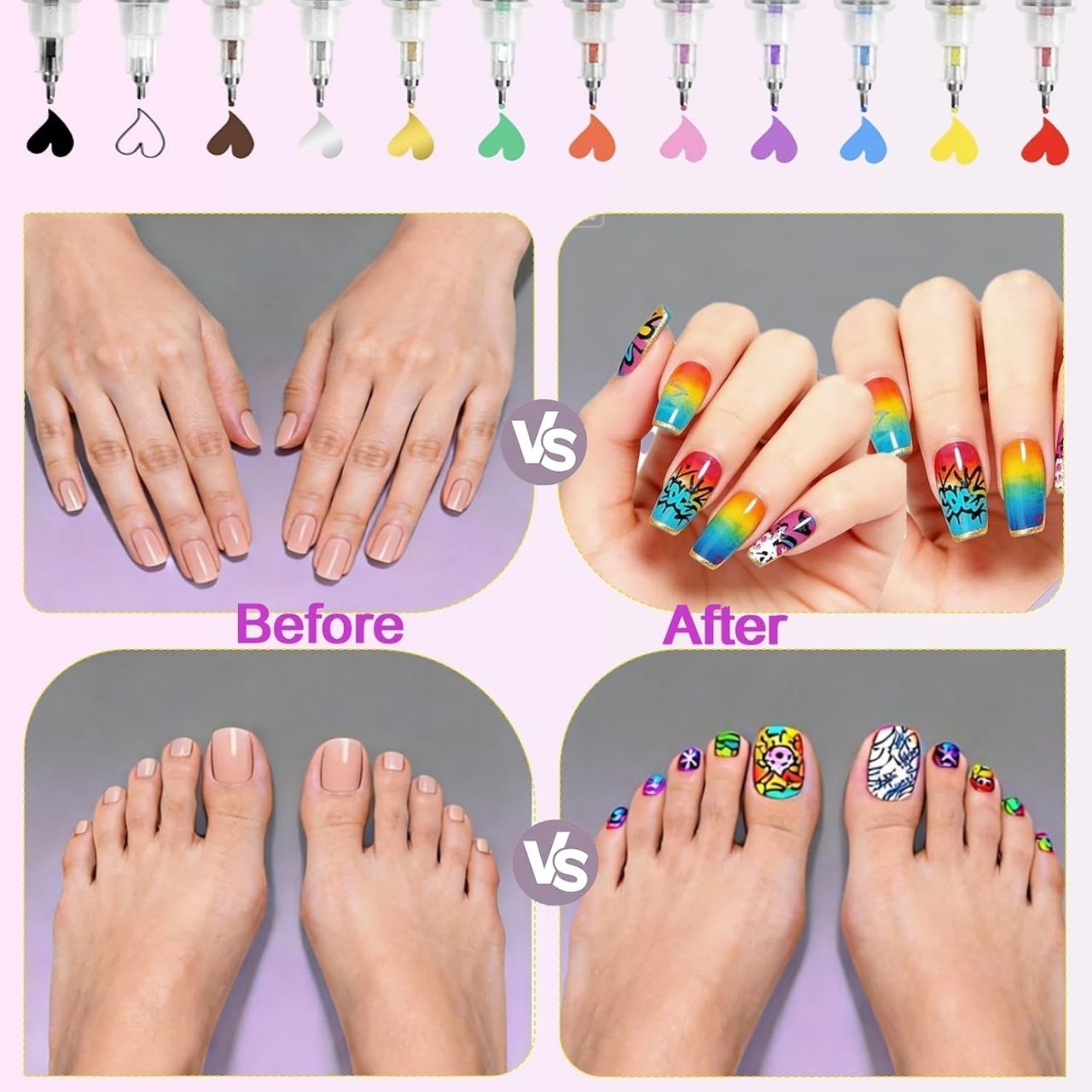 Set di penne colorate per pittura unghie, ArtNails - Image 6