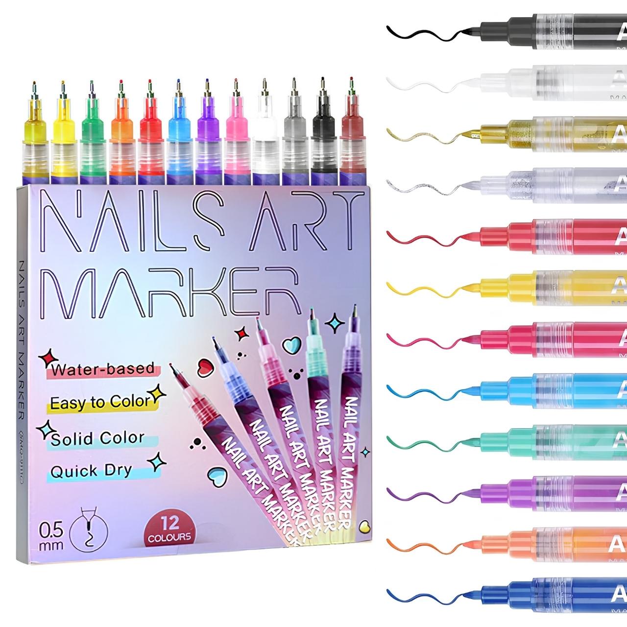 Set di penne colorate per pittura unghie, ArtNails - Image 9