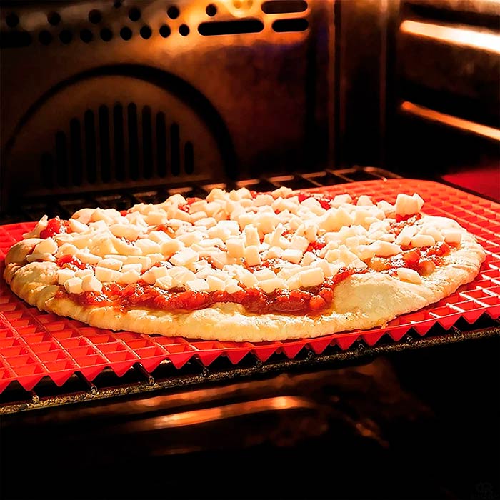 Il tappetino da forno in silicone funziona alla grande in forno, microonde, lavastoviglie, frigorifero o congelatore!
