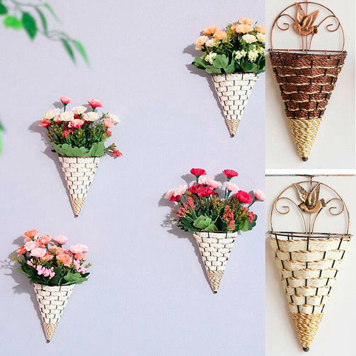 Il cestino per fiori e altre decorazioni è realizzato in rattan naturale e di alta qualità!