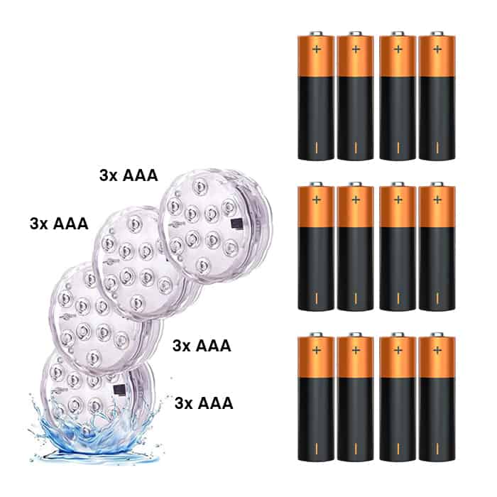 Set batterie per luci LED GlowWaterLights (13 pz.) - Image 2