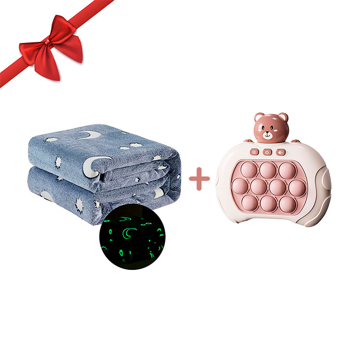 BlanketFastFingers, set regalo con coperta fosforescente e giocattolo interattivo GRATIS - Image 2