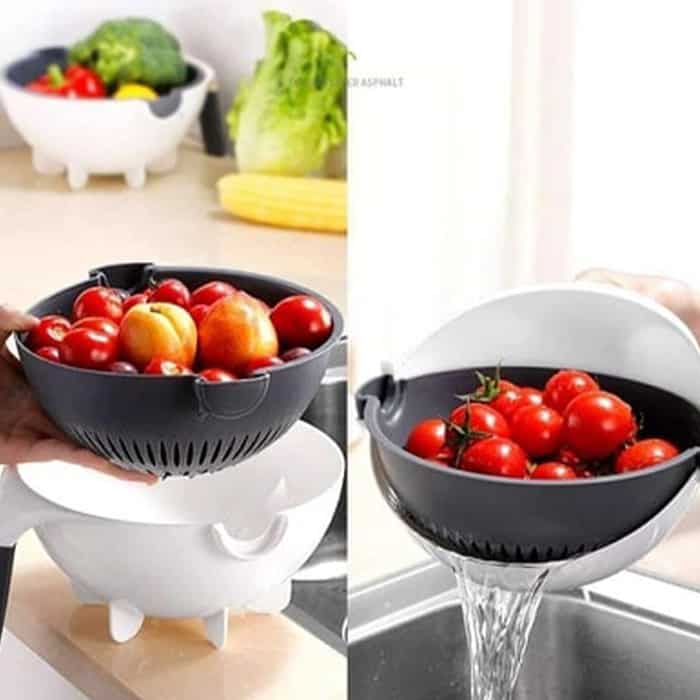 BowlCutter, affettatrice multiuso con scolapasta aggiunto e pelapatate a mano - Image 7