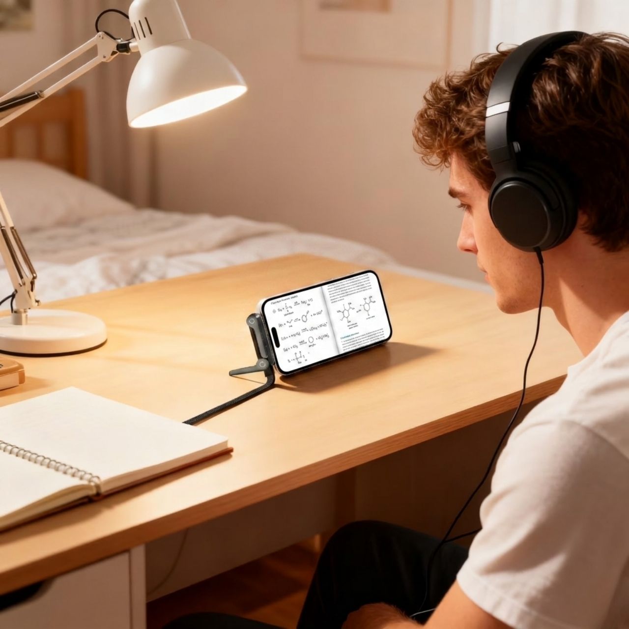 Cavo di ricarica 2in1 con supporto per telefono, Bracky - Image 7