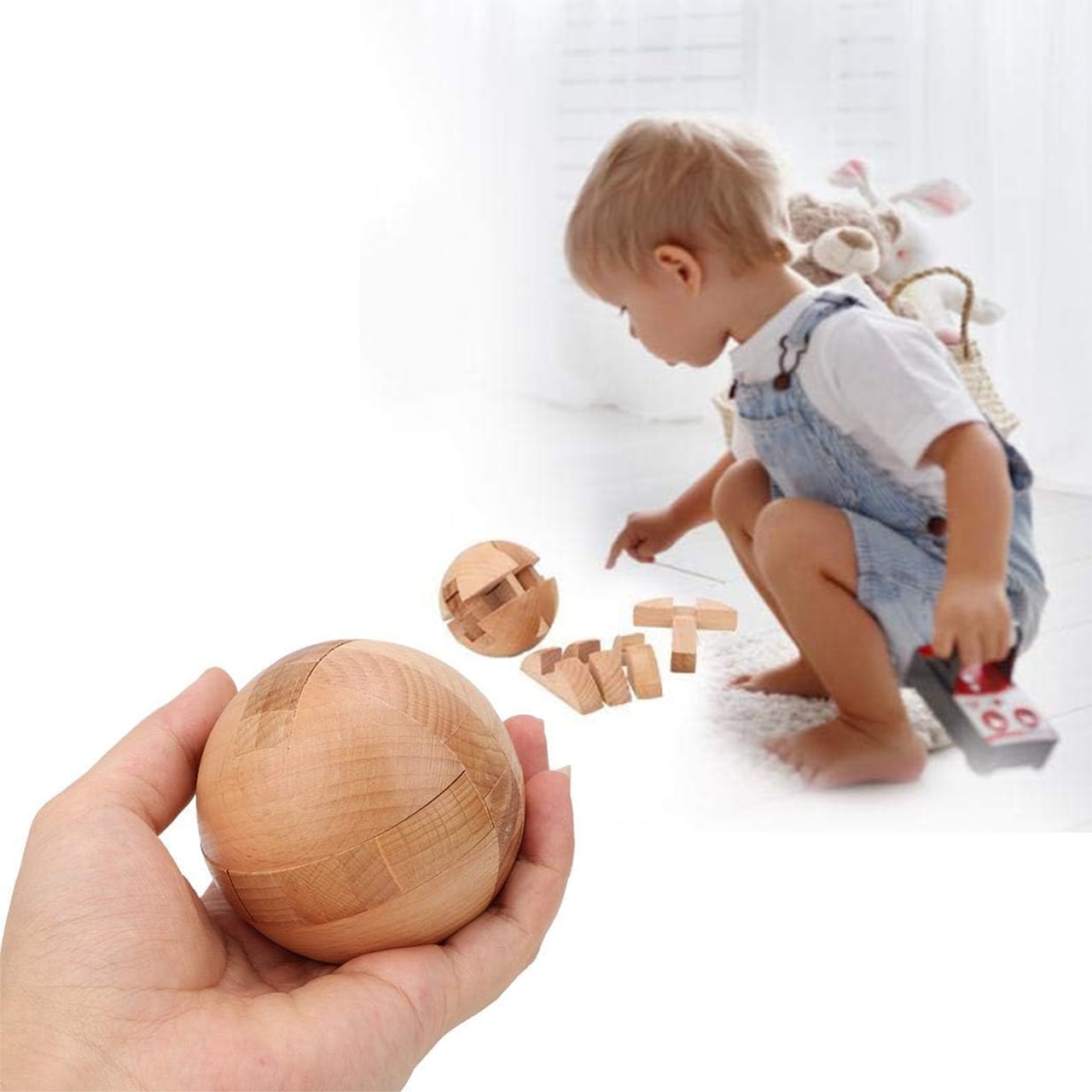 BrainTeaser, puzzle di legno a forma di sfera - Image 2
