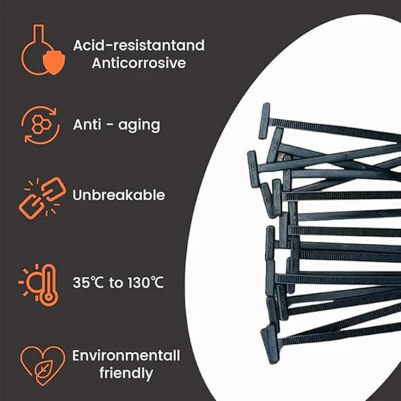 CableTies, legature in nylon per uso automobilistico e universale (50 pz) - Image 5