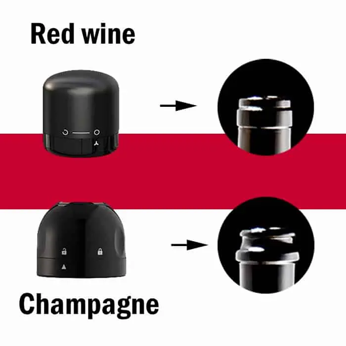 CapLock, tappo per bottiglia sottovuoto (1 per vino + 1 per champagne) - Image 6