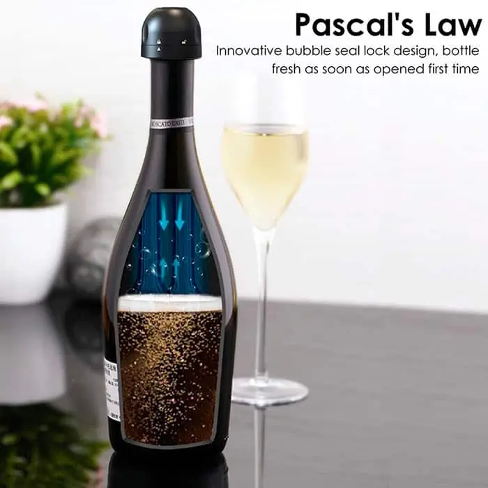 Set da 2 tappi: 1 per lo champagne e 1 per il vino!