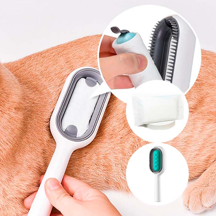 CombBundle, spazzola per toelettatura animali + 100 panni extra per spazzola - Image 3