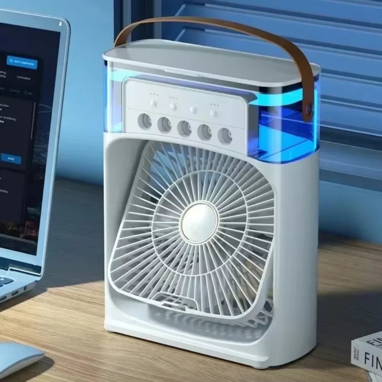 Il design portatile con maniglia e illuminazione a 7 colori garantisce funzionalità ed estetica allo stesso tempo.