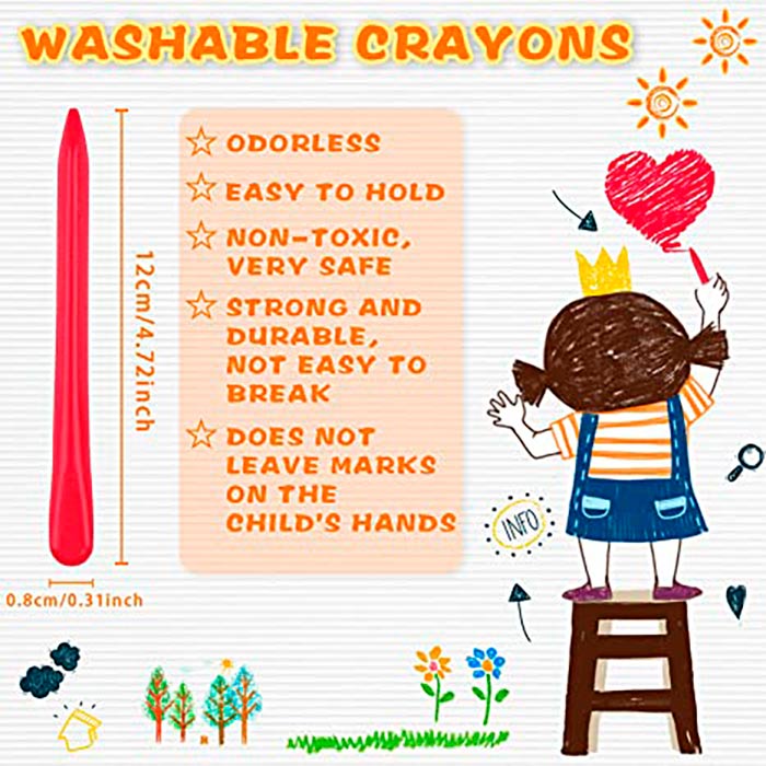 Crayons, matite di cera compatta (24 pezzi) - Image 2