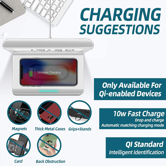 DigitalStation – caricatore wireless con sveglia, calendario e termometro - Image 6