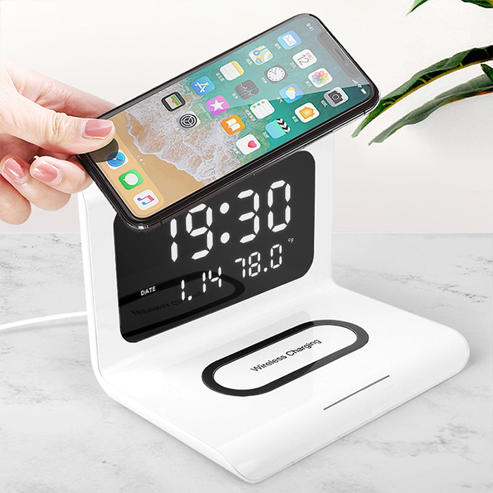 DigitalStation – caricatore wireless con sveglia, calendario e termometro - Image 7