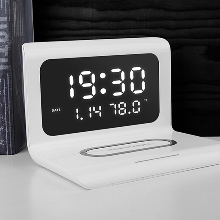 DigitalStation – caricatore wireless con sveglia, calendario e termometro - Image 8