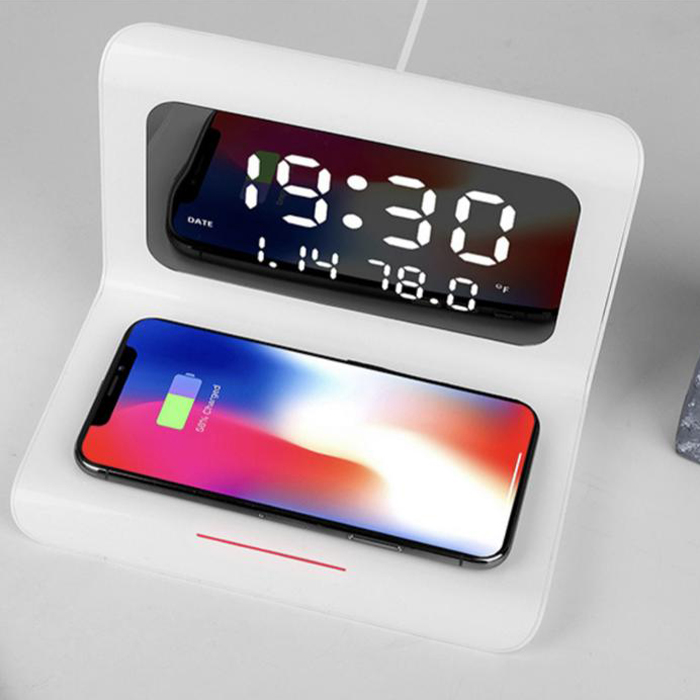 DigitalStation – caricatore wireless con sveglia, calendario e termometro - Image 9