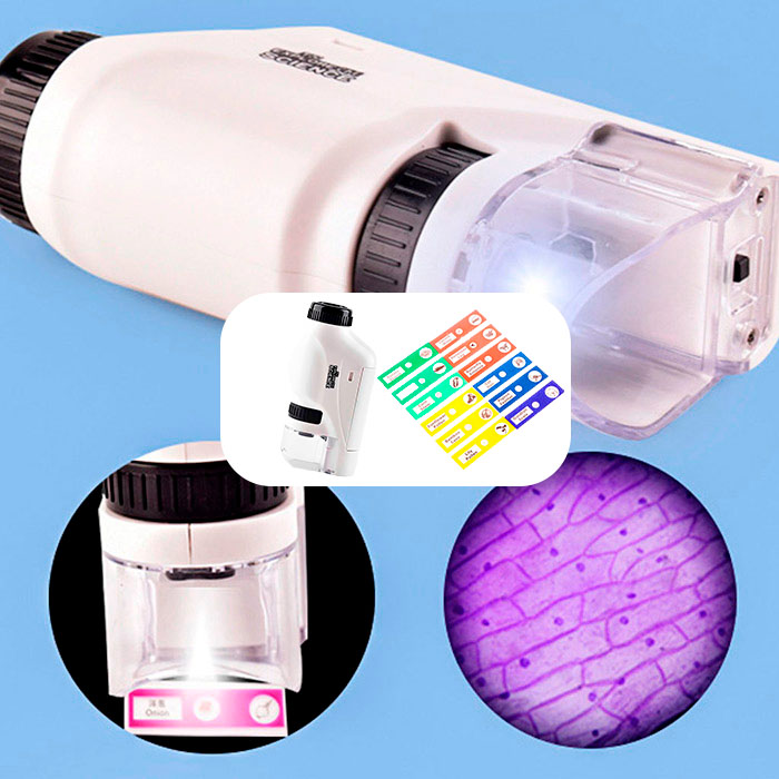 DiscoverBundle, microscopio portatile per bambini + set di 12 piastre di osservazione - Image 2