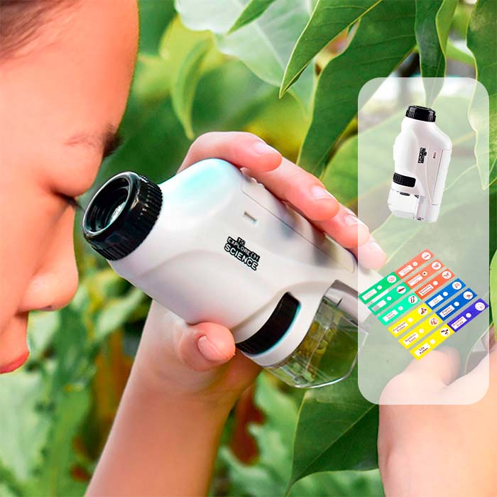 DiscoverBundle, microscopio portatile per bambini + set di 12 piastre di osservazione - Image 3