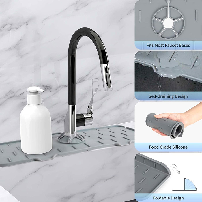 DryingPad, tappetino in silicone per lavello da cucina o lavandino del bagno - Image 4