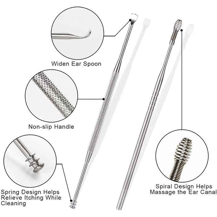EarCleaningKit, set da 7 pezzi con accessori per una pulizia sicura delle orecchie - Image 3