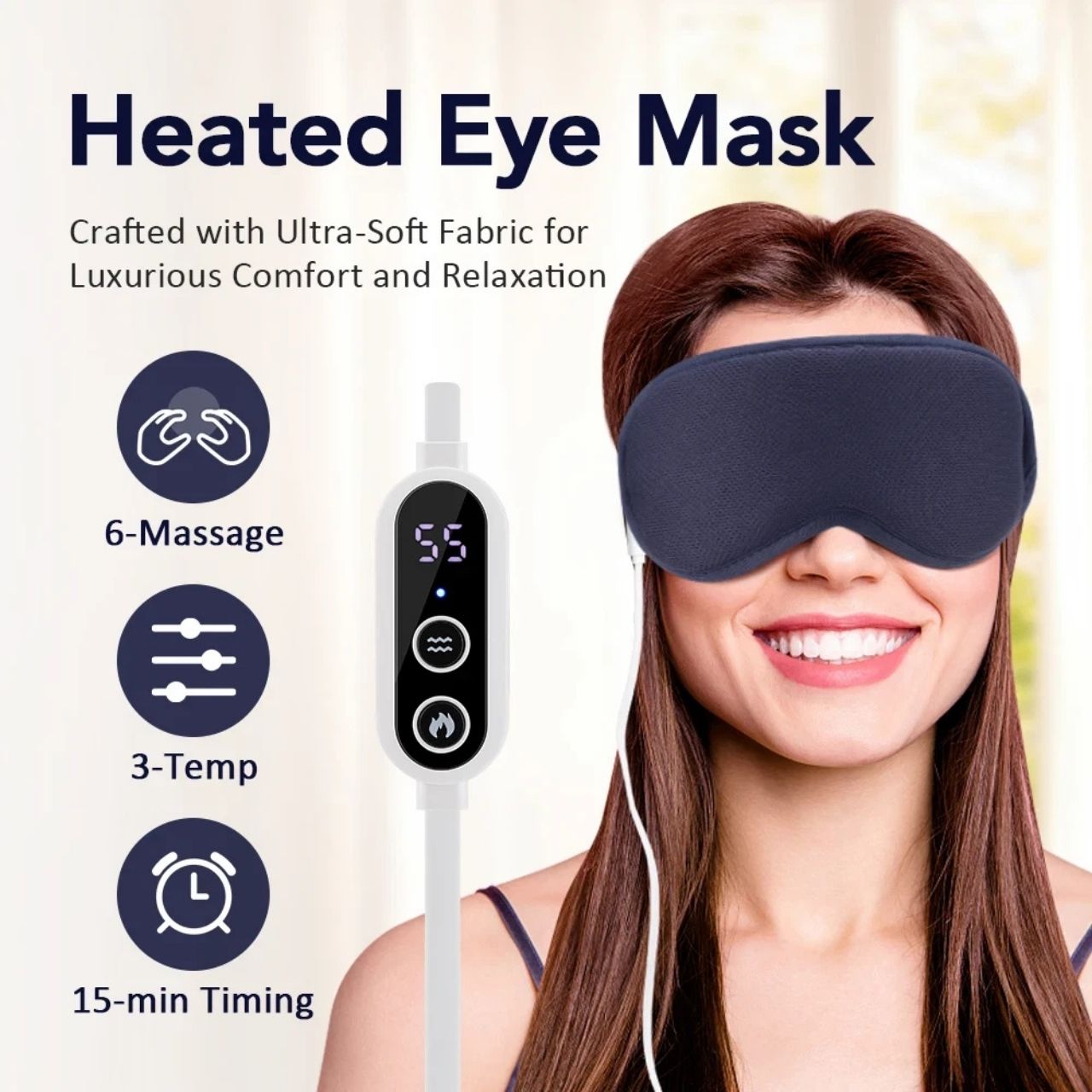 EyeMask, maschera per occhi riscaldata con massaggio - Image 2