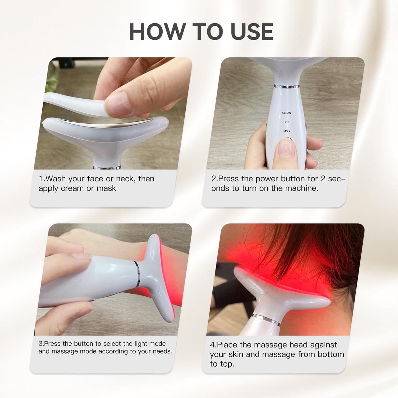 FaceTool, tonificatore per viso e collo a LED - Image 3