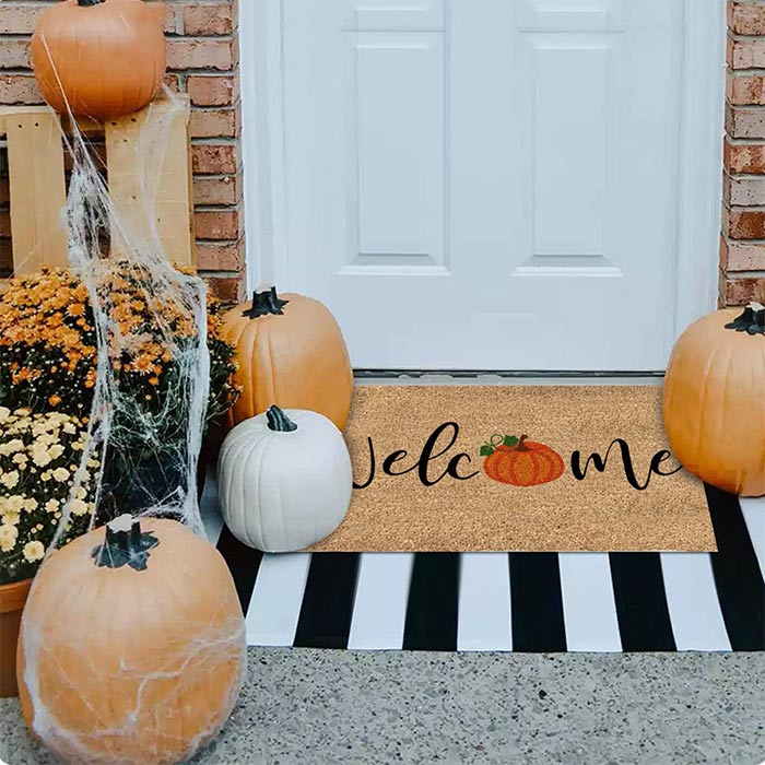 FallMat, tappeto con un cartello di benvenuto e una zucca - Image 5
