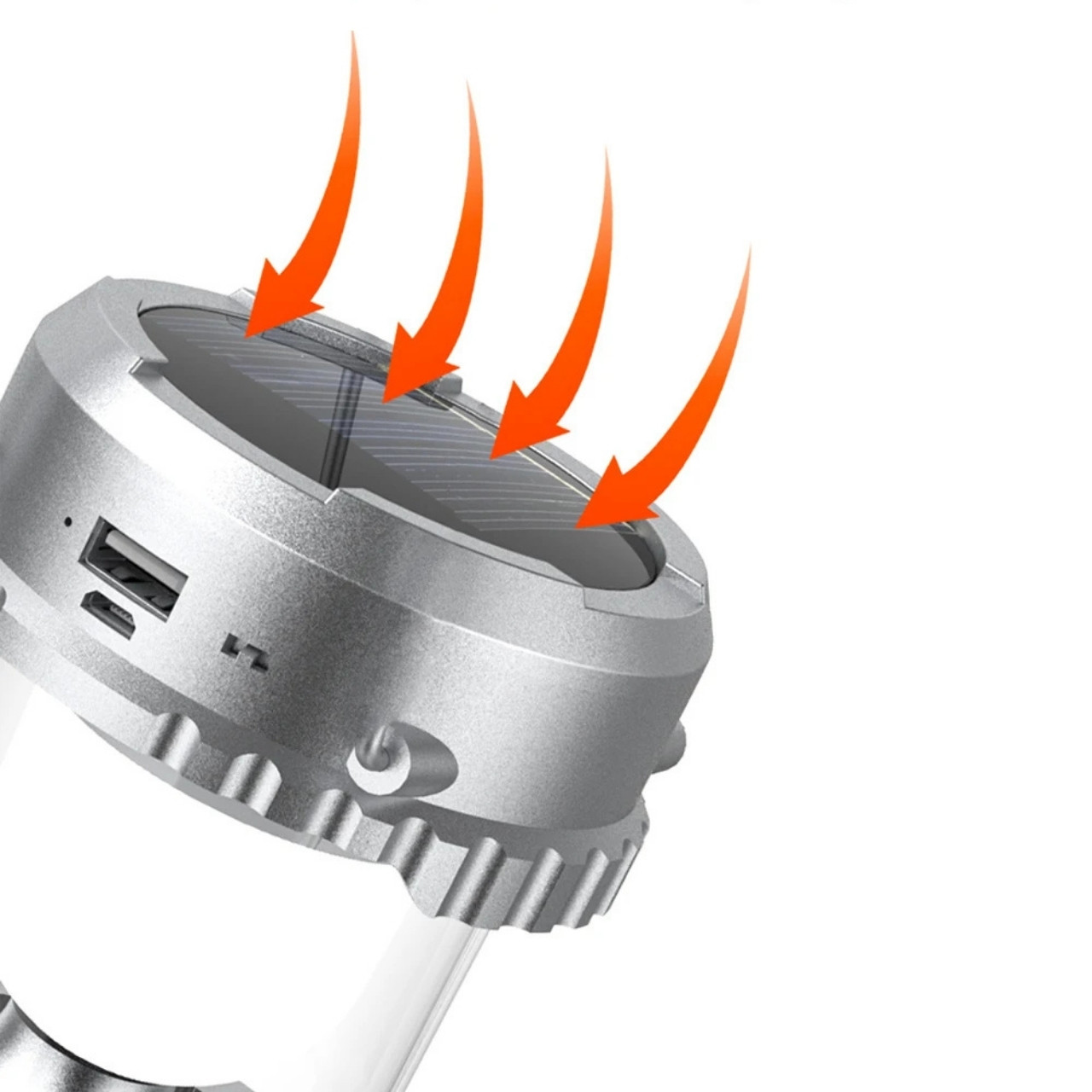 Fan, luce LED solare multifunzionale 5 in 1 con ventilatore - Image 6