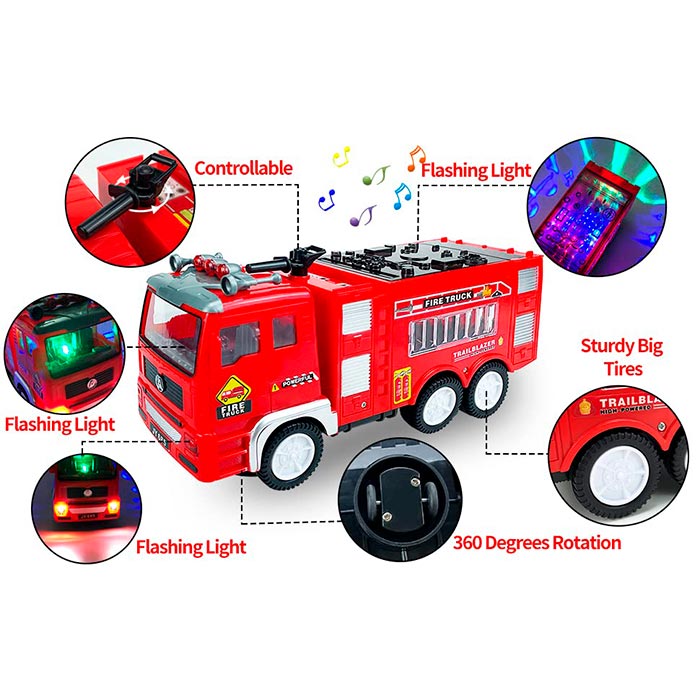 Il camion aiuta i bambini a sviluppare le loro abilità motorie e l'immaginazione.