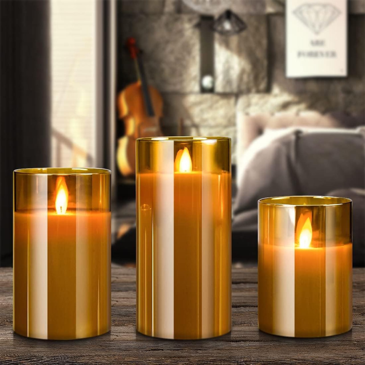 3 candele di diverse dimensioni!