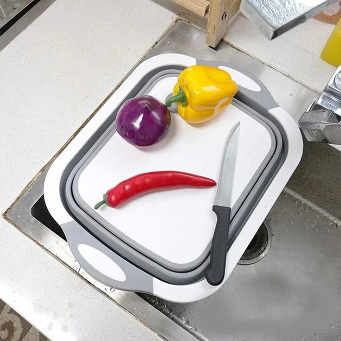FoldableStrainer,, scolapasta multifunzione, contenitore e tagliere tutto in uno - Image 4