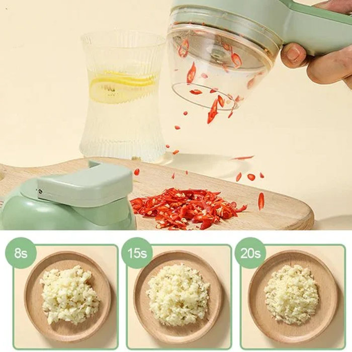 FoodProcessor, set da cucina 5 pezzi per tritare, affettare, sbucciare e pulire - Image 2