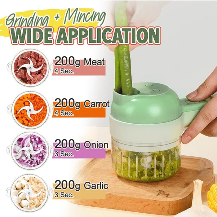 FoodProcessor, set da cucina 5 pezzi per tritare, affettare, sbucciare e pulire - Image 6