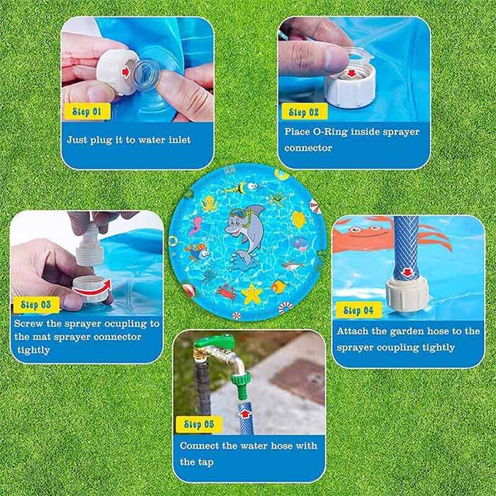 FunPool, piscina gonfiabile con fontana adatta a bambini e animali domestici - Image 11