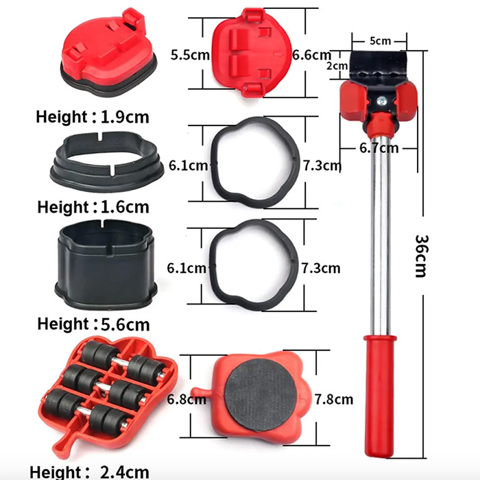 FurnitureMover, set di 15 pezzi per spostare mobili - Image 2
