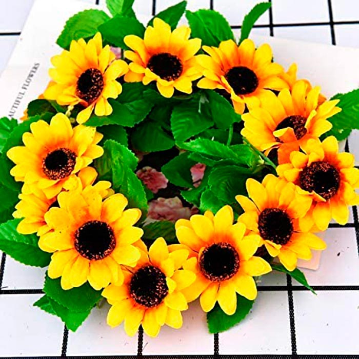 GarlandSunflower, ghirlanda di girasoli artificiali con look naturale (2 pezzi) - Image 6