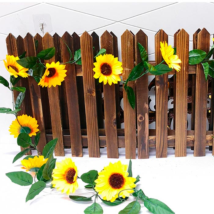 GarlandSunflower, ghirlanda di girasoli artificiali con look naturale (2 pezzi) - Image 7