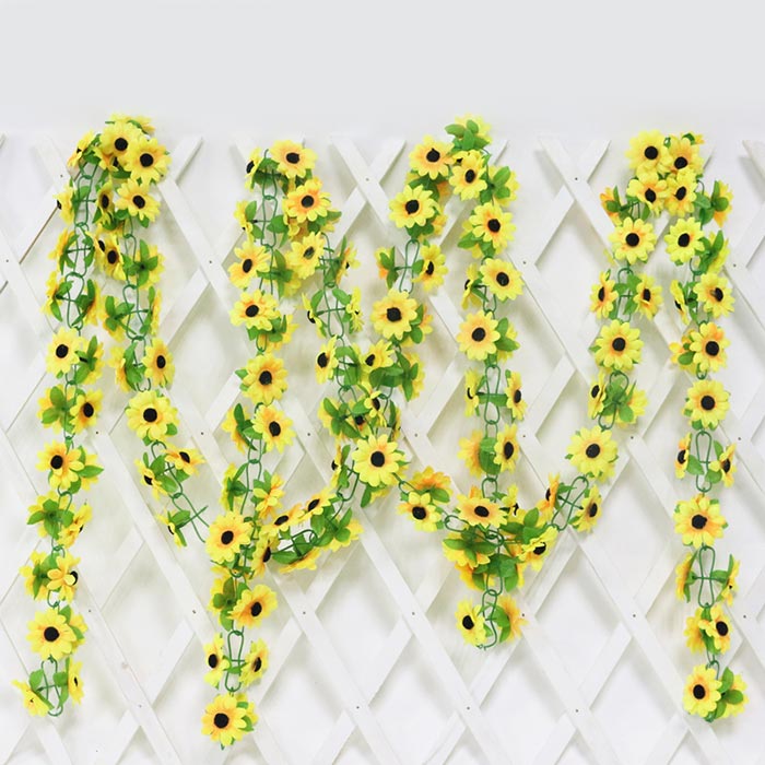 GarlandSunflower, ghirlanda di girasoli artificiali con look naturale (2 pezzi) - Image 8