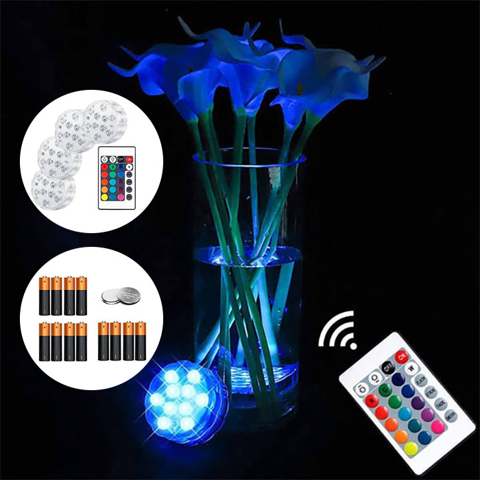 GlowBundle, 4 luci LED impermeabili + set di batterie - Image 4