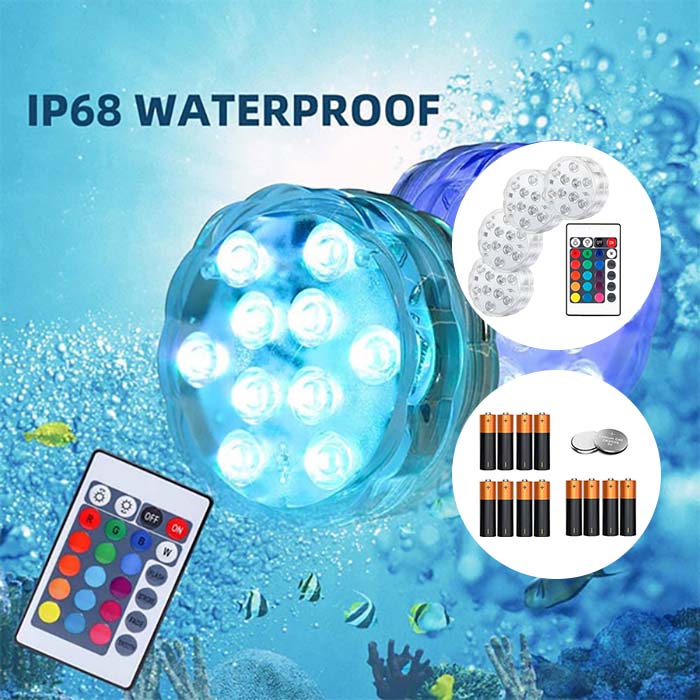 GlowBundle, 4 luci LED impermeabili + set di batterie - Image 6