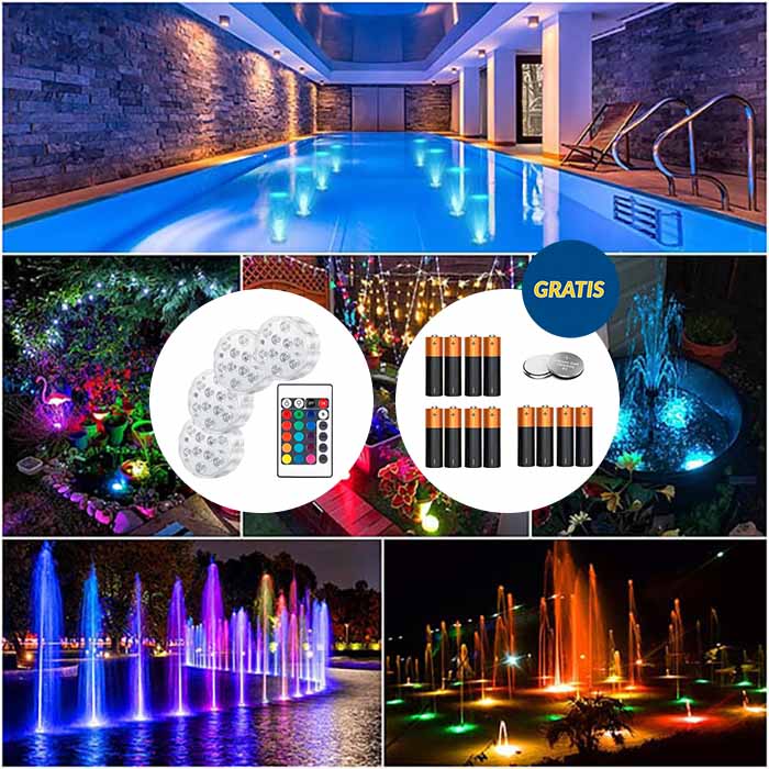 GlowBundle, 4 luci LED impermeabili + set di batterie - Image 7