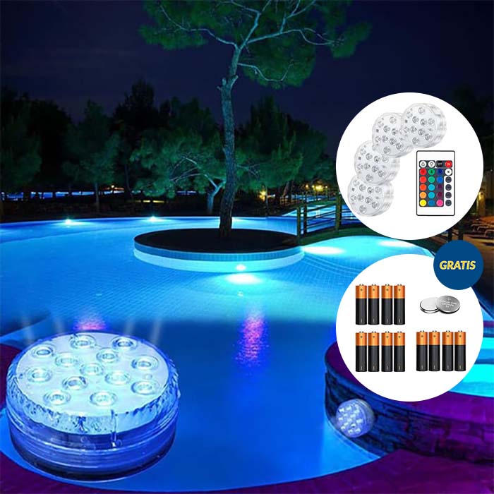 GlowBundle, 4 luci LED impermeabili + set di batterie - Image 8
