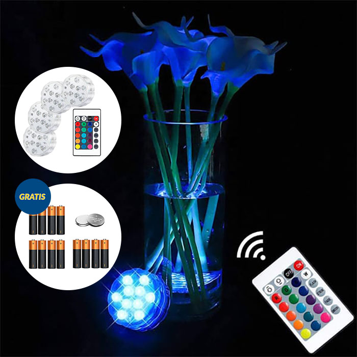 GlowBundle, 4 luci LED impermeabili + set di batterie - Image 9