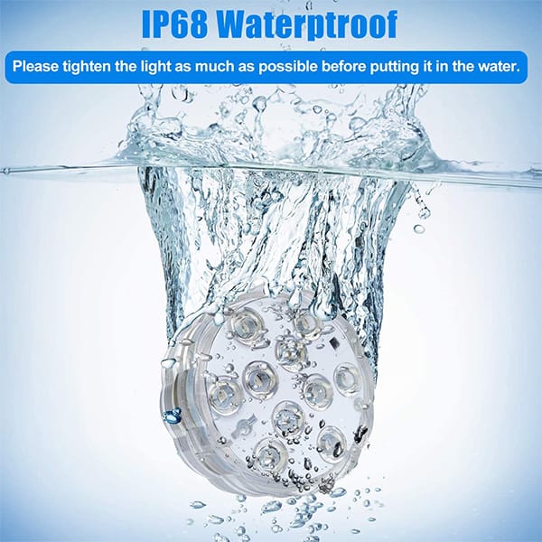 GlowWaterLights, 4 luci LED impermeabili con telecomando. - Image 6
