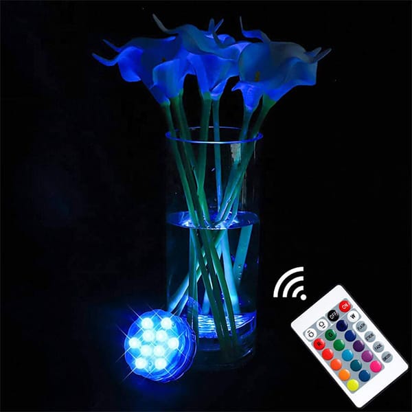 GlowWaterLights, 4 luci LED impermeabili con telecomando. - Image 8