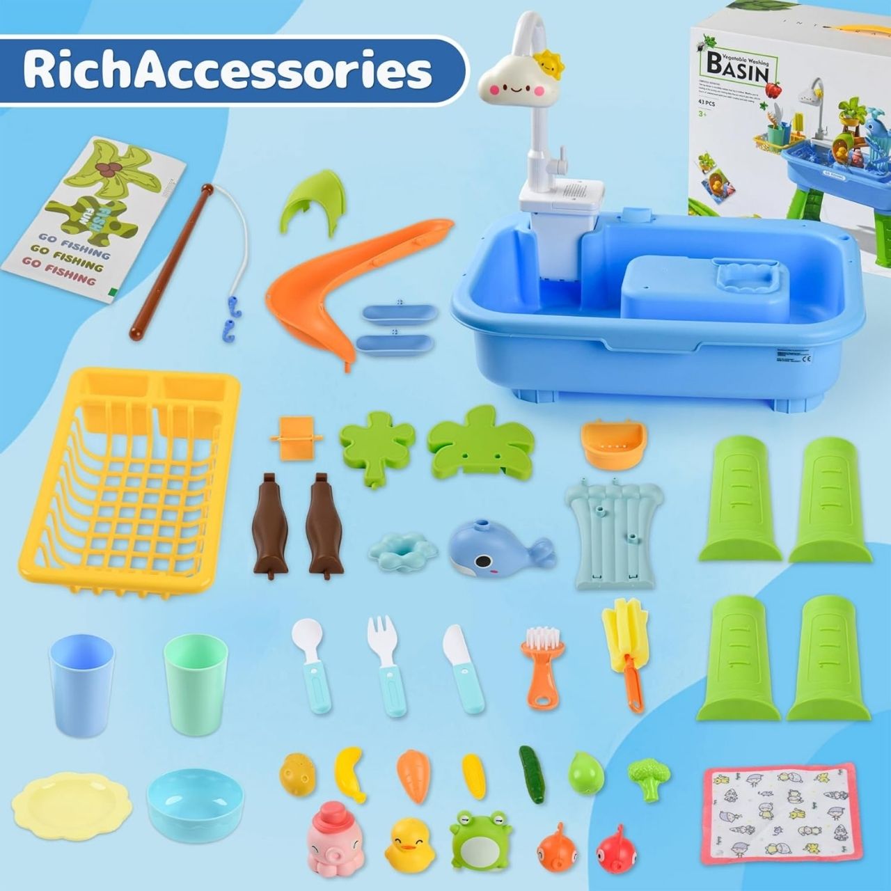 Tavolo d'acqua e sabbia per bambini, GoFishing - Image 5