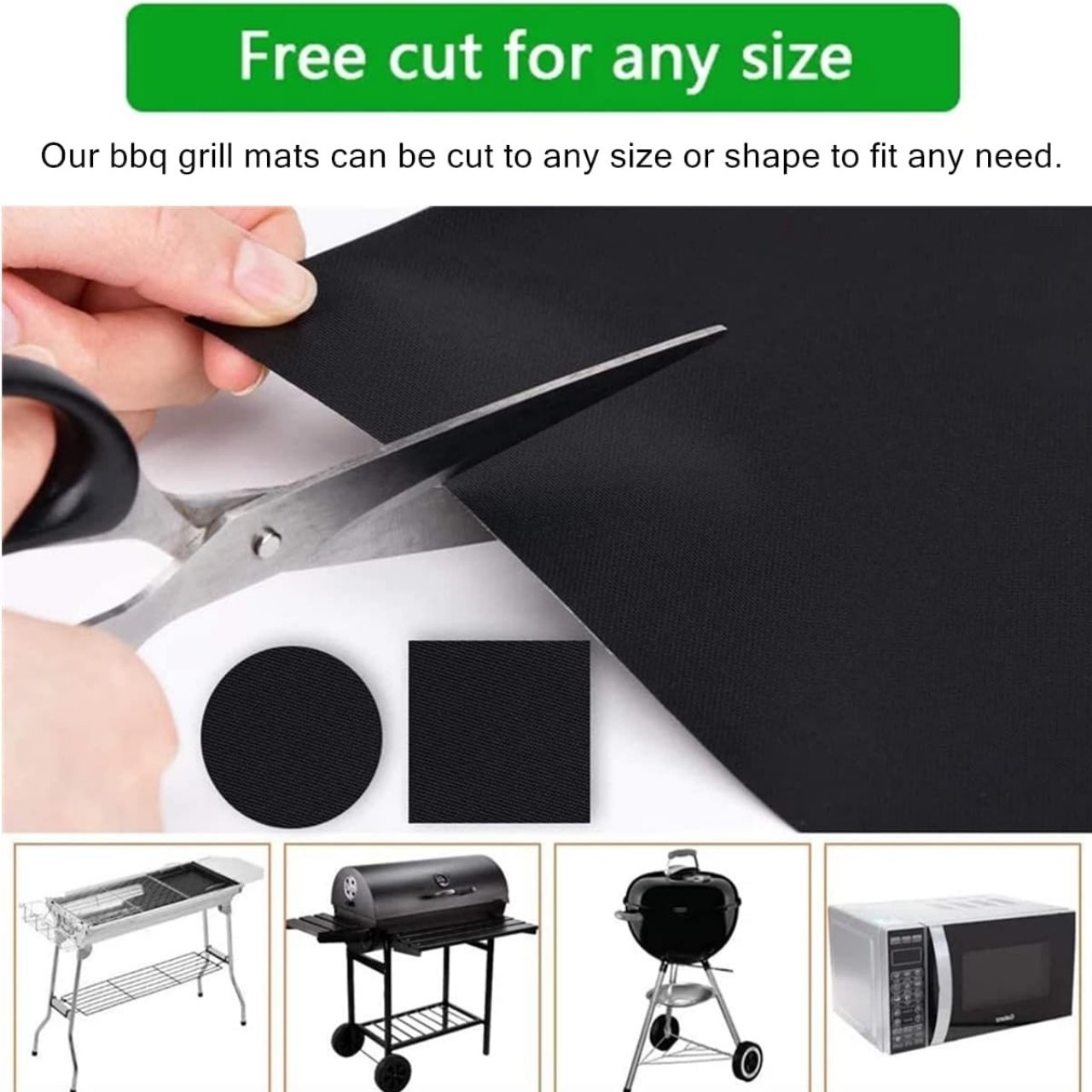 GrillBundle, set di tappetini per griglia (5 pezzi) e spazzola per la pulizia della griglia - Image 6