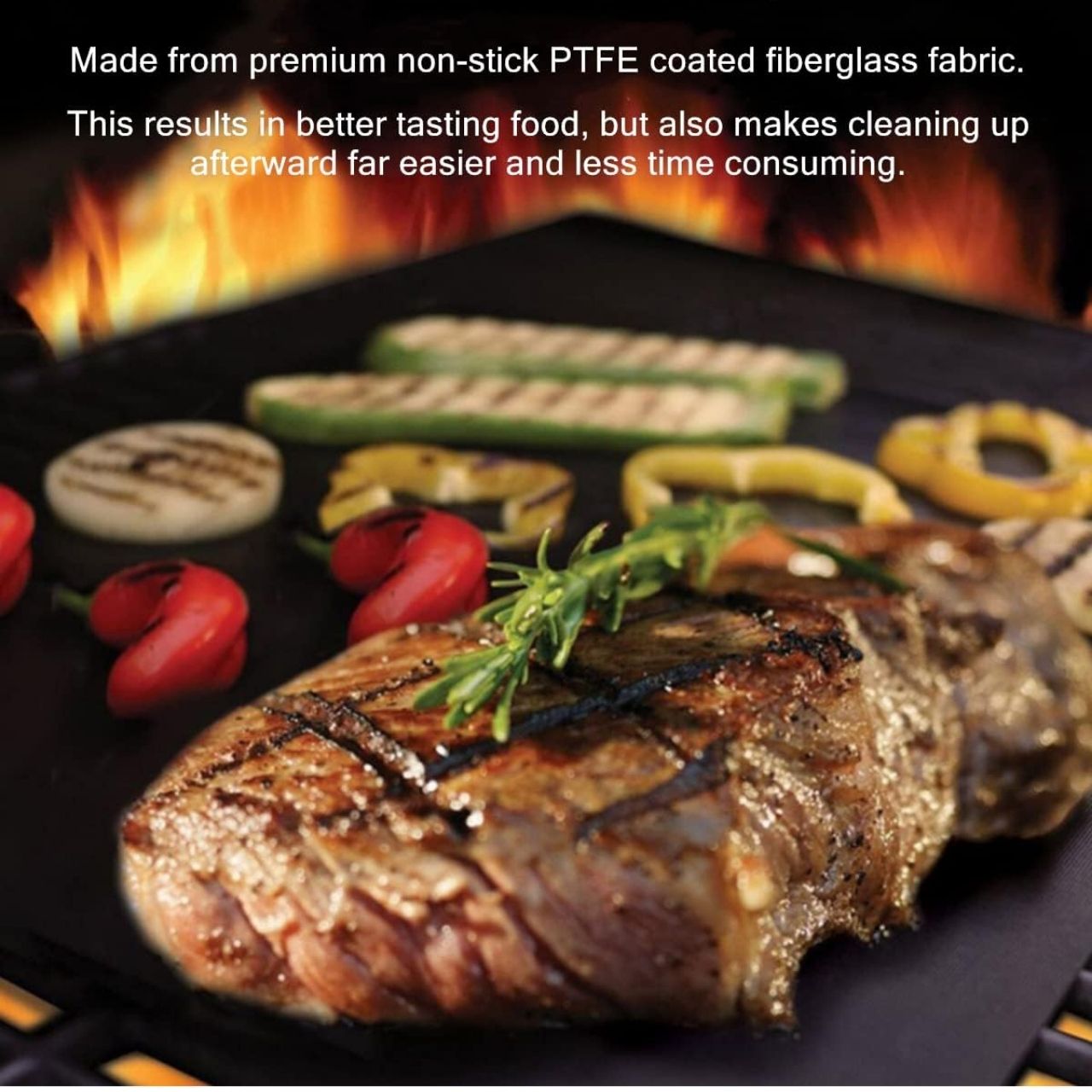 GrillBundle, set di tappetini per griglia (5 pezzi) e spazzola per la pulizia della griglia - Image 7
