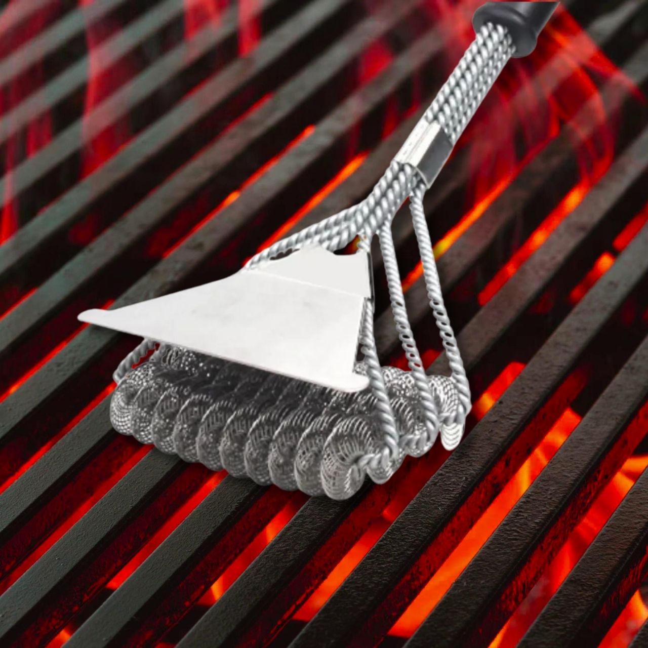 GrillBundle, set di tappetini per griglia (5 pezzi) e spazzola per la pulizia della griglia - Image 8